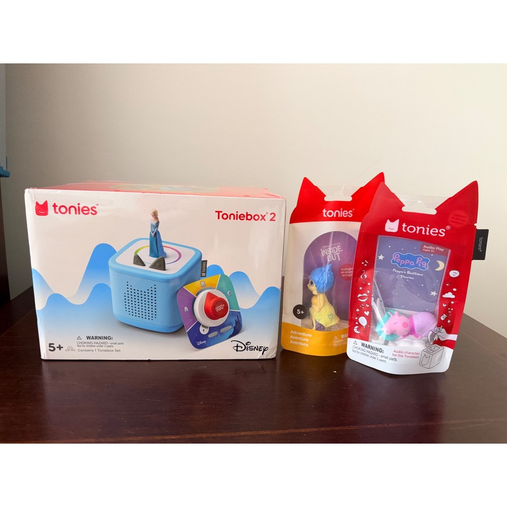 Tonies Toniebox 2 Play Set Light Blue Disney Frozen Inside Out Peppa Pig Bundle